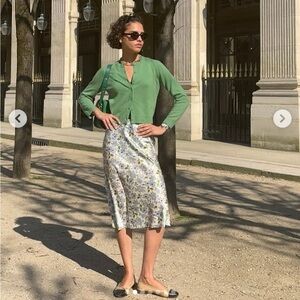 Doen Claudine Cashmere Cardigan Light Kelly Green Size Small